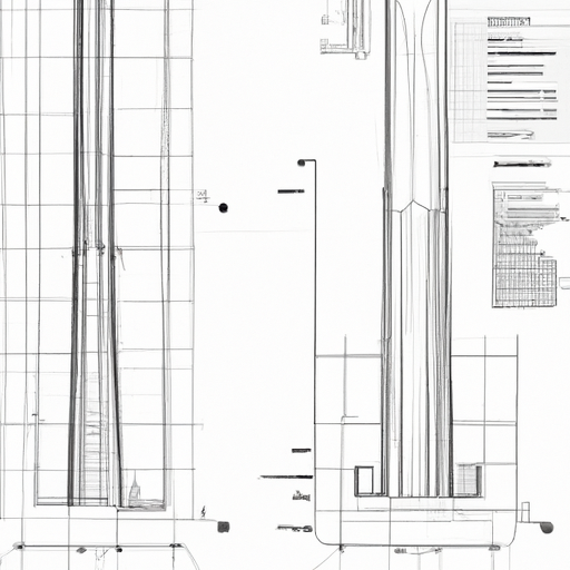 דיאגרמות מפורטות המשוות את התכנון וההנדסה של שני המגדלים