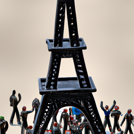 עיבוד אמנותי של פריזאים המוחים על בניית המגדל