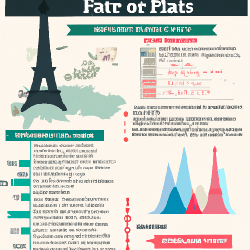 אינפוגרפיקה המשווה את ההשפעה של מגדל אייפל על התיירות בצרפת וביפן