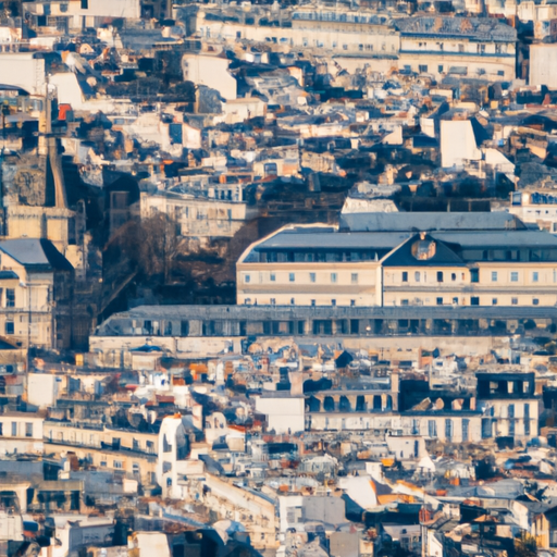 מבט אווירי של פריז המציג את מגוון השכונות והאטרקציות