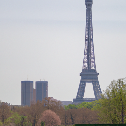 נוף פנורמי של פארק שאמפ דה מארס עם מגדל אייפל ברקע