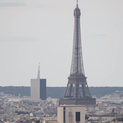 נוף פנורמי של פריז עם מגדל אייפל ברקע