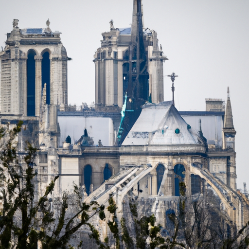 נוף מדהים של נוטרדאם דה פריז, המשקף את חשיבות הקתדרלה ברובע הרביעי.