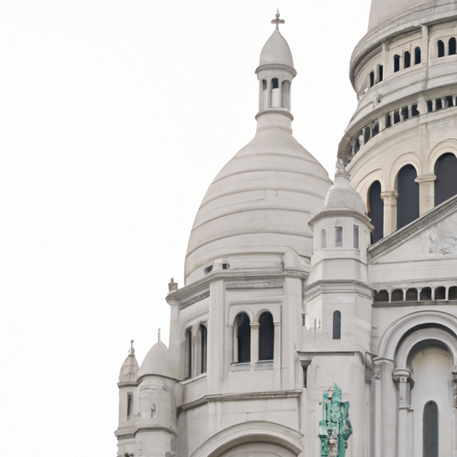 החזית הלבנה המדהימה של בזיליקת Sacré-Cœur